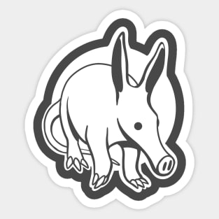 Stylized, minimal art of an marvelous Aardvark. Sticker